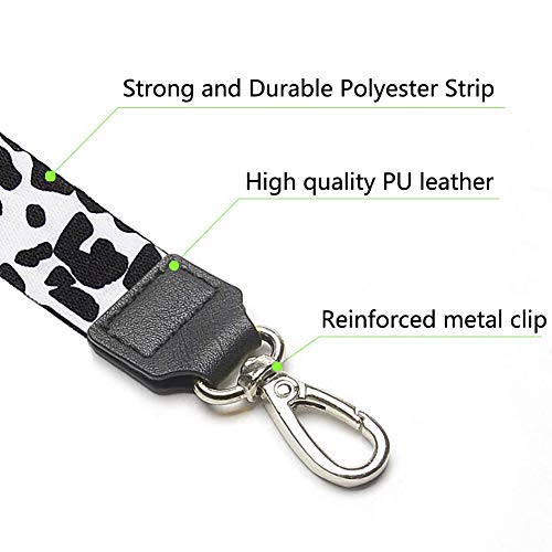 Phone Lanyard,Universal 3 in 1 Adjustable Neck Lanyard Come With Phone Grip Finger Holder (White Leopard) - Thumbnail 3