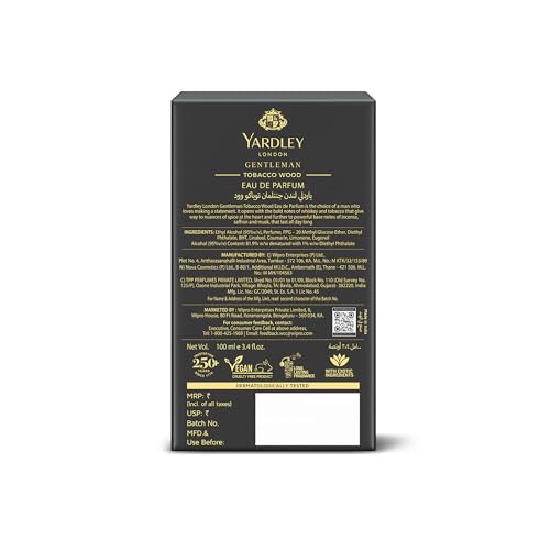 Image of Yardley London Tobacco Wood | Eau De Parfum | Long Lasting International Perfume for Man | Smoke Spices Woods Fragrance | Upto 15% dosage | 100ml EDP| Ideal Gift for Man