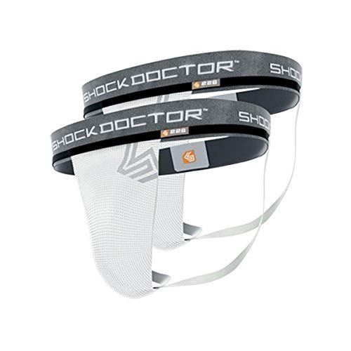 Shock Doctor Men's Core Supporter Without Cup Pocket (2-Pack), Small