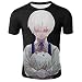 Produktbild AQWD Tokyo Ghoul Unisex T-Shirt Sommer 3D Herren Kurzarm Kinder Lässig Atmungsaktiv Polo Shirt Kinder Geschenk Sweatshirt-3XL