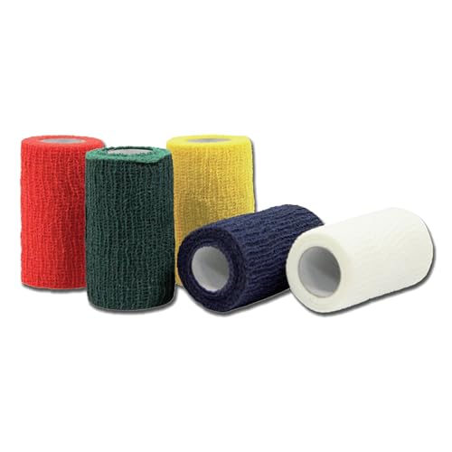 GIMA - Venda de goma cohesiva para fijación y soporte, 4m x 8 cm, paquete de 10, mezcla, 34673