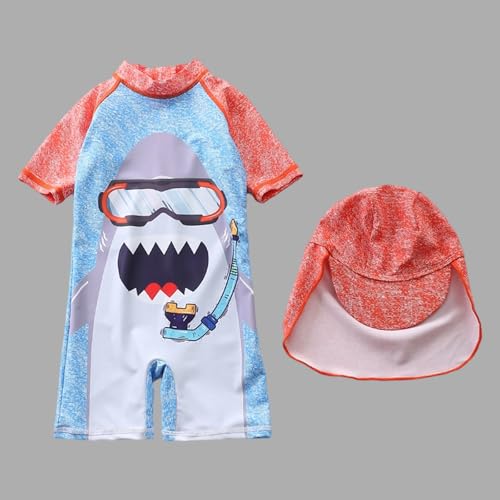 Maillot de bain bébé garçon avec bonnet pour protéger la peau du soleil et du sable
