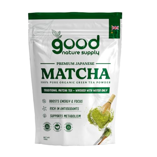 Authentic Japanese Matcha Green Tea Powder Ceremonial Grade – Macha Latte, Matcha Coffee, Fuel, Spoon, Whisk, Sachets – Tea, Green Powder, 100% Pure Stone Ground – 50g - 100g (100g)