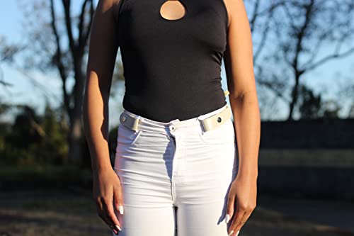 Cinto Elástico Sem Fivela Mascolino/Femino Unissex (Bege)