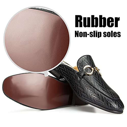 Jitai Mens Mules Mens Slippers Slip-On Loafers Casual Half Loafers Shoes Mens Backless Sandals, Black/01, 10 Us #TOP2