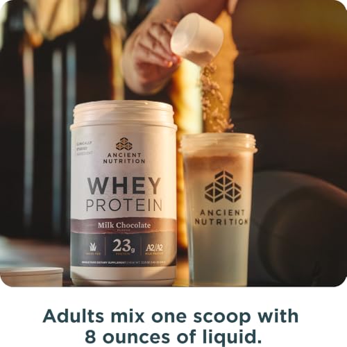 Ancient Nutrition Grass Fed Whey Protein, Collagen Peptides, Milk Chocolate - image 6