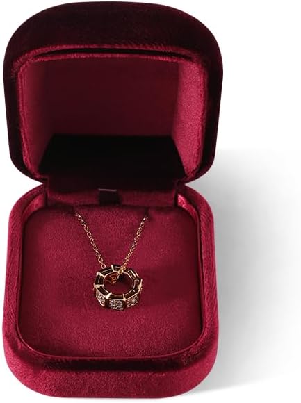 Pendant Necklace Display Box, Resilient Velvet Necklace Box for Women