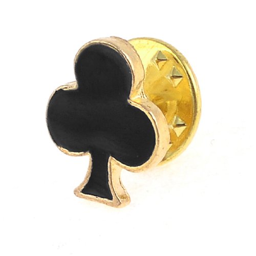 Ruilogod Lady Black Gold Tone Poker Card Club Design Breatpin Clip Brosche Pin 1 Ruilogod Lady Black Gold Tone Poker Card Club Design Breatpin Clip Brosche Pin