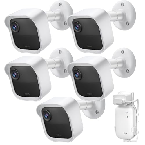 Blink Outdoor Camera Wall Mount Compatible with 2K+ & 4th Gen,3 Pack Weatherproof Protective Housing,360 Degree Adjustable with Blink Sync Module Core Outlet Mount for Blink Camera System