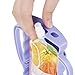 PandaEar 2 Pack Squeeze Proof Food Pouch Holder for Toddlers, Baby Pouch Holder with Handle for Food Pouches and Drink Juice Boxes, Baby Blue/Purple