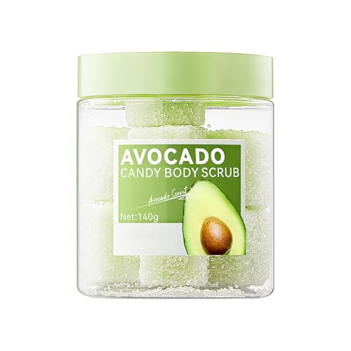 Candy Body Scrub - Exfoliante suave, cuidado profundo, aroma agradable, gel exfoliante facial JyW377 (blanco, 8,8 DX7,3 x 7,3 cm)