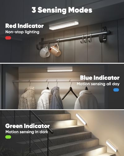 Under-Cabinet-Lighting-Motion-Sensor-Light-Indoor-Rechargeable-Closet-Lights-Battery-Operated-LED-Lights-for-Bedroom-Wireless-Dimmable-Cabinet-Lights-Motion-Sensor-Step-Night-Light