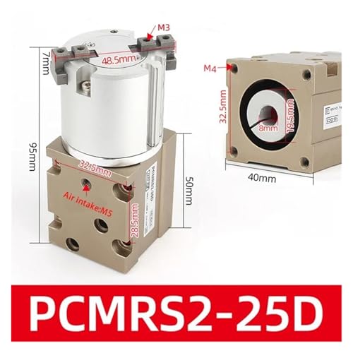 Pince pneumatique 2 doigts rotative PCMRS2-25D haute cadence - 3