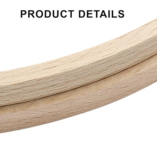 Image of Murtenze 8 inch Embroidery Hoop Round Beech Wood Cross Stitch Hoop, Hand Embroidery and Cross-Stitch Tools for DIY Embroidery Floss Starter of Sewing Art Kits Crafts(2 Pack)
