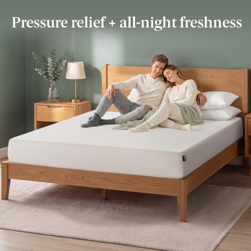 Image of Zinus 6 Inch Queen Green Tea Memory Foam Mattress, Medium Firm Feel | Pressure-Relieving Comfort & Full-Body Support, Naturally Fresh, CertiPUR-US & OEKO-TEX Certified Safe Materials