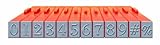 Mason Row XL-58021 12-Piece Numbers Clickable Bodoni Font Stamp Set