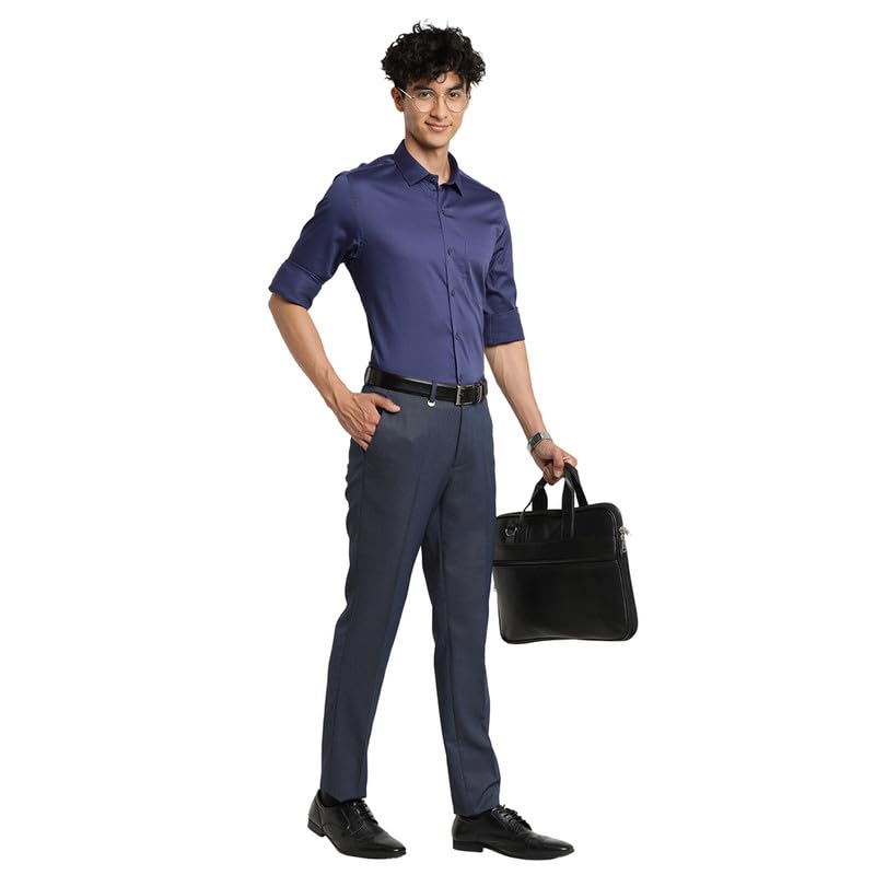 Image of Turtle Men Cotton Solid Slim Fit Ceremonial Shirts