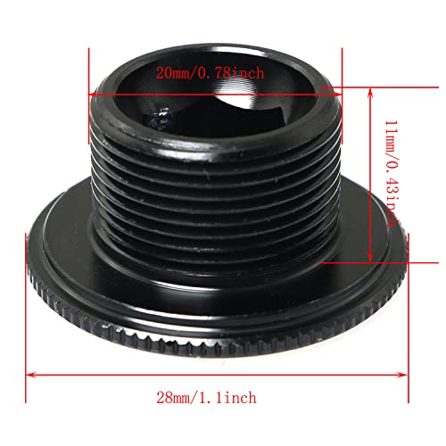 RLECS M20 Crankset Arm Bolt Aluminum Alloy Bicycle Crank Arm Screws Crank Fixing Bolt Mountain Bike Crank Cover Screws Cycling Parts, Black - Thumbnail 2