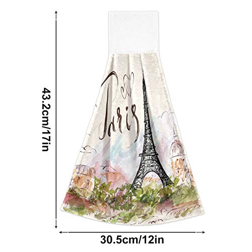 Staytop Hand Towels Set Of 2, Soft And Fast Absorbent Hanging Towels Or Magic Stickers With Hanging Loops For Kitchen, Bathroom 12X17In #TOP2