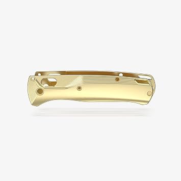 Crossfade Brass Knife Handle Scales Compatible with Benchmade Bugout 535 EDC Knife FLY-0796