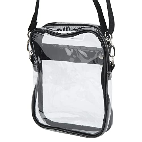 Bolsa mensageiro transparente, bolsa de ombro em PVC de ajuste de grande capacidade, bolsa mensageir