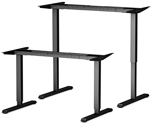bümö® elektrisch höhenverstellbarer Schreibtisch DIY Schreibtisch-Gestell in Schwarz