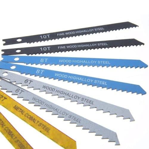 14pc U Fit Jigsaw Blade Set - U Fitting Metal Plastic Wood Blades PVC, Plastic, Aluminum, Sheet 6T, 8T, 10T, 14T, 18T, 24T, 32T - Image 2