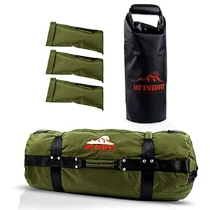 Sandbag Workout Bag & Sandbag Kettlebell Set – Heavy Duty Functional Triple Stitched Fitness Sandbags Made from 1050 Cordura with 8 Thick Foam Padded Handles & 3 Inner Bags