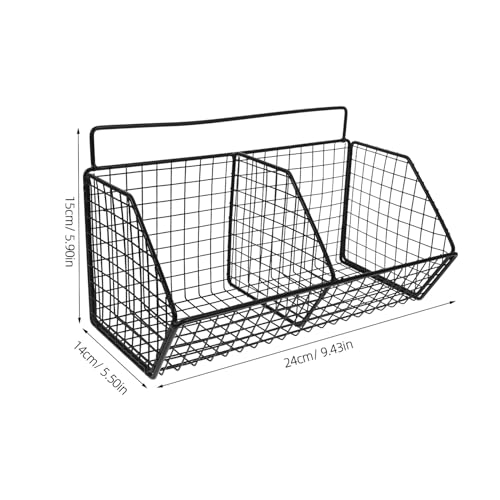Cesta de pared en acero al carbono multifuncional con compartimentos 3