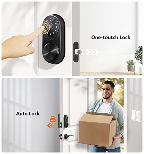 Smart Lock With Camera, Kawden Wifi Keyless Entry Door Lock Deadbolt, Smart Locks For Front Door, Built-In Wifi, 1080P Hd Video, Doorbell Camera With Chime, Alexa Google Enable, App Remote Control #TOP6