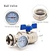 ‌VANCOCO 4-Brach PEX Manifold with Value, 4-Loop Stainless Steel Pex Manifold with1/2