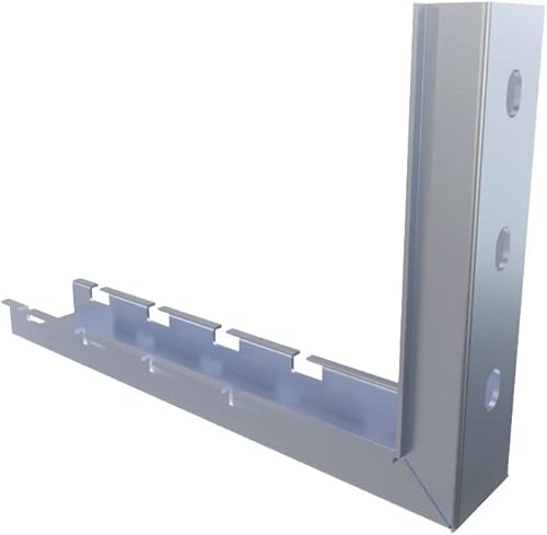 Miniatura 5 de NavePoint Bandeja de cable de malla de alambre galvanizada electro de 1 114 pulgadas con soporte de pared en forma de L, paquete de 2