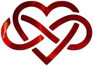 Celtic Infinity Heart Vinyl Decal Notebook Car Laptop 5.5" x 3.75" (Red Holographic) image 2
