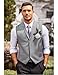 COOFANDY Men's Suit Vests Fashion Formal Slim Fit Business Dress Vest Waistcoat