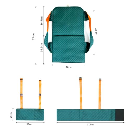 Foglio di trasferimento paziente con cuscinetti regolabili per gambe e design rinforzato, cintura di sicurezza per ictus e assistenza agli anziani, ideale per supporto disabili