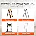 VEVOR Ladder Levler, 23.4 inch Steel 550lbs Load Ladder Leveling Tool, Pitch Hopper, Stair Ladder Stabilizer with Storage, Easy to Use for All Surfaces,Extension Ladder Accessories for Uneven Ground