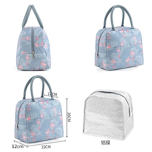 Image of Insulated Lunch Bag, Portable Thermal Lunch Bags Cooler Bag Lunch Box Organizer Tote Bag for Women Adults Kids Girls Work School Picnic Camping Travel (Flamingo)