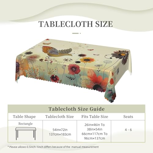 Nappe polyester rectangulaire de cuisine avec dentelle de table 137 x 183 cm - 6