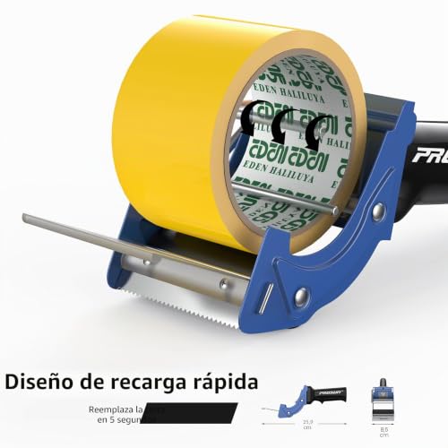 Miniatura 2 de Prosun Dispensadores De Cinta Adhesiva Con Mango Ergonómico, 75mm Dispensador De Cinta Para Fácil Utilización En Trabajos De Empaquetado, Azul