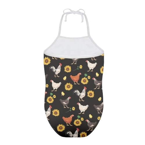 Image of Girls One Piece Swimsuit Summer Quick Dry Beach Sport Bathing Suit Halter Strap 1-10 Little Kids Toddler Swimwear