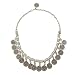 Zealmer Retro Boho Gypsy Silver Coin Charms Choker Necklace Pendant Bohemian Festival Gypsy Jewelry