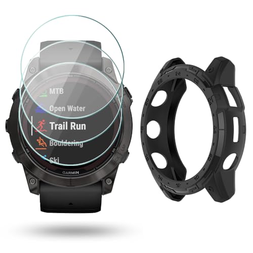 Garmin Tactix 7 pro/no Tactix 7�p�E�H�b�`�X�N���[���v���e�N�^�[�A�����K���X�t�B�����A���h�~�A���𑜓x�t���J�o�[����ѕی�P�[�X