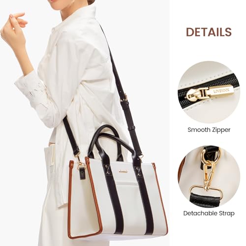 Image of LOVEVOOK Purse for Women Leather Tote Bag Purse and Handbags, Satchel Shoulder Crossbody Top Handle Bags with Zipper