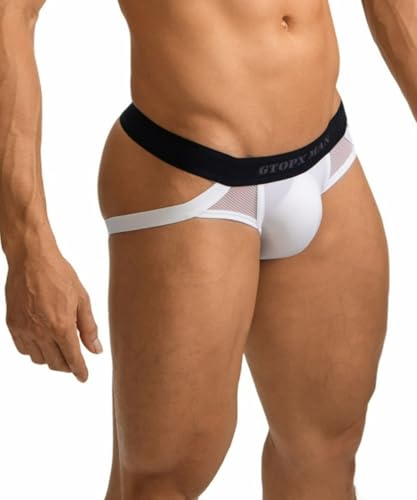 Jock Straps for Men, Men's Sexy Jockstrap Briefs Underwear Snug U Convex Bag Fun Brief Underwear2
