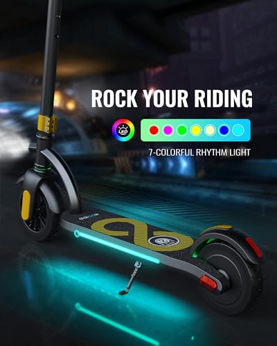 Gyroor H40 Kids Electric Scooter 180W 10MPH LED Lights Ages 6-12 Gold - image 5