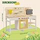 Deluxe Holz Spielzeugspiel Küchenset Outdoor Gartenküche Fun, Outdoorküche aus Tannenholz mit abnehmbarem Waschbecken & Wassertank & Herd Matschküche Kinder Outdoor 3-8 (Matschküche)