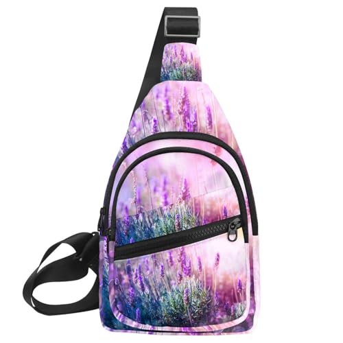 Mochila cruzada impermeable y ligera con estampado de pájaros para senderismo cómodo