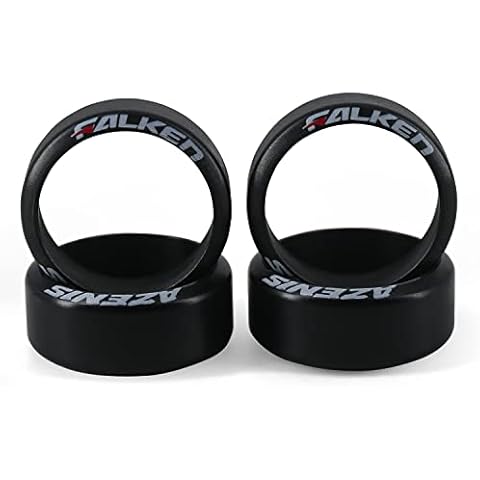 Abendor 4 Pcs/Set 1/28 Rc Car Drift Tires with Logo, [2N+2W] Set Fit for WLtoys 1/28 RC K969 K989 K999 P929 Mini-D/Mini-Q RC Car Cover