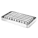 mDesign Modern Decorative Metal Guest Hand Towel Storage Tray Dispenser, Sturdy Holder for Disposable Paper Napkins - Bathroom Vanity Countertop Organization - Chrome