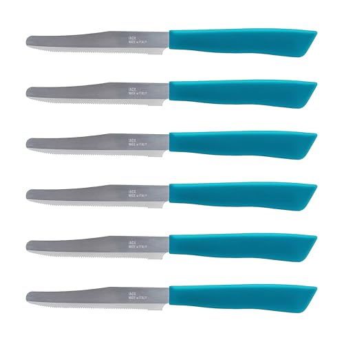 Imagen de Tredoni 6 Cuchillos de Cocina Cuchillo Serrado 11cm de Acero Inoxidable Italiano de Verduras